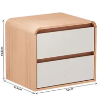 Mesa de Cabeceira 2 Gavetas 100% MDF Herval PH1813