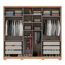 Guarda-Roupa Casal 6 Portas 6 Gavetas 100% MDF com LED Herval PH1810O