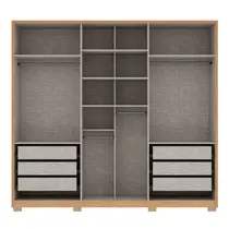 Guarda-Roupa Casal 6 Portas 6 Gavetas 100% MDF com LED Herval PH1810O