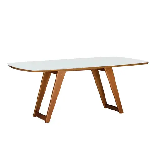 Mesa de Jantar Herval MH 5341 110X170cm Amêndoa Off White