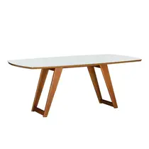 Mesa de Jantar Herval MH 5341 110X170cm Amêndoa Off White