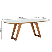 Mesa de Jantar Herval MH 5341 110X170cm Amêndoa Off White