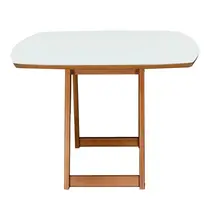 Mesa de Jantar Herval MH 5341 110X190cm Amêndoa Off White