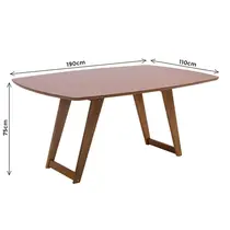 Mesa de Jantar Herval MH 5341 110X190cm Amêndoa