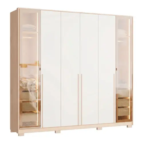 Guarda-Roupa Casal 6 Portas 6 Gavetas 100% MDF com LED Herval PH1810O