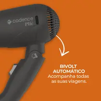 Secador de Cabelo Cadence Plié sec190 1200W Preto - Bivolt