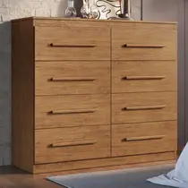 Cômoda 8 Gavetas 100% MDF Doripel Arizona Plus