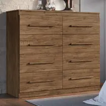 Cômoda 8 Gavetas 100% MDF Doripel Arizona Plus