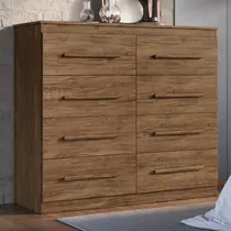 Cômoda 8 Gavetas 100% MDF Doripel Arizona Plus