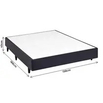 Base para Cama Box Casal Herval Idea Diamante 138x188x43cm - Preto