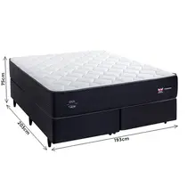 Cama Box King Herval C1929 Idea 193x203X75cm Molas Maxspring - Preto
