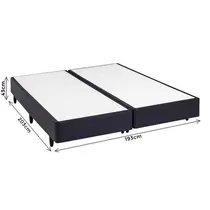 Base para Cama Box King Herval Idea Diamante 193x203x43cm - Preto