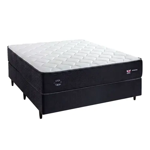 Cama Box Casal Herval C1929 Idea 138x188X75cm Molas Maxspring - Preto