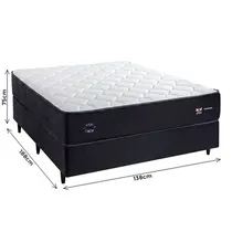 Cama Box Casal Herval C1929 Idea 138x188X75cm Molas Maxspring - Preto