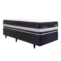 Cama Box Solteiro Herval C1939 Idea 88x188X76cm Molas Maxspring - Preto