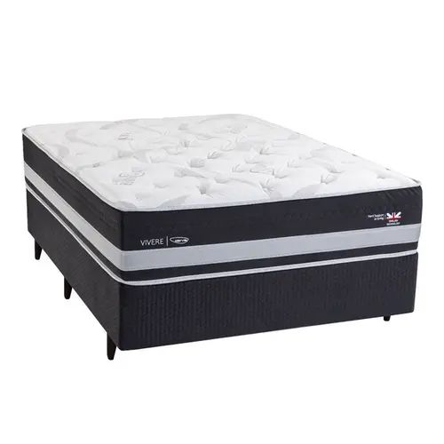 Cama Box Casal Herval C1939 Idea 138x188X76cm Molas Maxspring - Preto