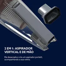 Aspirador de Pó Vertical Oster Stick OASP610 2 em 1 600W Cinza/vermelho