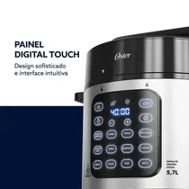 Panela de Pressão Elétrica Oster OPAN930 5,7 Litros Preto/Inox