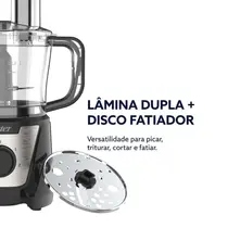 Multiprocessador Oster OMPR680 3 em 1 com 2 Velocidades 300W Preto