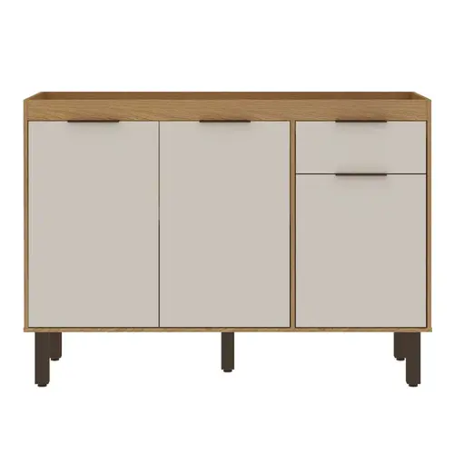 Balcão Pia 120cm 3 Portas 1 Gaveta Genialflex Madalena