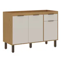 Balcão Pia 120cm 3 Portas 1 Gaveta Genialflex Madalena