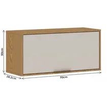 Conjunto Armário Aéreo 120cm 3 Portas e Aéreo 70cm 1 Porta Basculante Genialflex Madalena