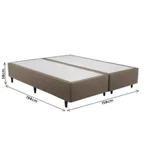 Base para Cama Box Queen Herval Idea Suede 158x198x38cm - Marrom