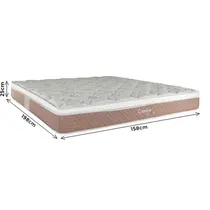 Colchão Queen Herval Coimbra 158x198x25cm Molas MaxSpring - Marrom/Branco
