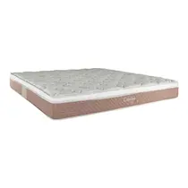 Colchão King Herval Coimbra 193x203x25cm Molas MaxSpring - Marrom/Branco