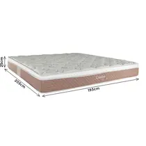 Colchão King Herval Coimbra 193x203x25cm Molas MaxSpring - Marrom/Branco