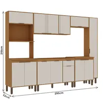 Cozinha Completa 13 Portas 1 Gaveta Genialflex Madalena Cinamomo/Off White