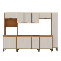 Cozinha Completa 13 Portas 1 Gaveta Genialflex Madalena Cinamomo/Off White