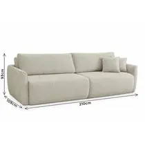 Sofá-Cama 2 Lugares 2,1m Tramado Ferguile Cayman