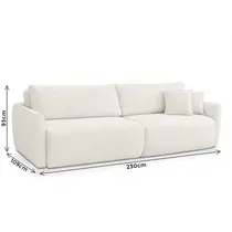 Sofá-Cama 3 Lugares 2,3m Tramado Ferguile Cayman