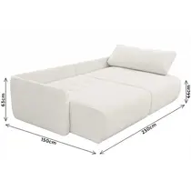 Sofá-Cama 3 Lugares 2,3m Tramado Ferguile Cayman