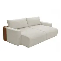 Sofá-Cama 3 Lugares 2,3m Tramado/Couro Sintético Ferguile Nature