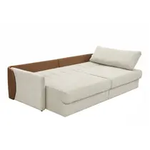 Sofá-Cama 2 Lugares 2,1m Tramado/Couro Sintético Ferguile Inovare
