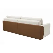 Sofá-Cama 3 Lugares 2,4m Tramado/Couro Sintético Ferguile Inovare