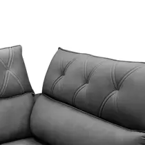 Sofá de Canto Retrátil Reclinável com Chaise Direita Veludo Ferguile Noruega