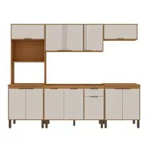 Cozinha Completa 12 Portas 1 Gaveta Genialflex Madalena Cinamomo/Off White
