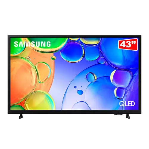 Smart TV 43” Samsung QLED Full HD QN43Q5F Processador Hyper Real com Canais Gratuitos HDR 2 HDMI 1 USB