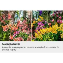 Smart TV 4K 43” Samsung QLED Full HD QN43Q5F Processador Hyper Real com Canais Gratuitos HDR 2 HDMI 1 USB