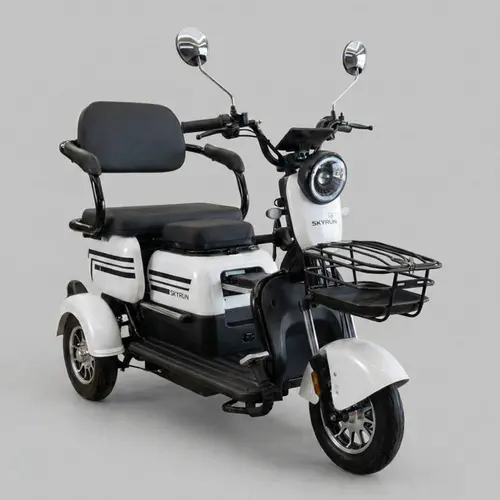 Triciclo Elétrico Skyrun 3 Lugares 1000w Autonomia 40 á 50km - Branco