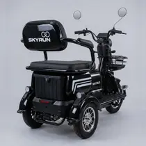 Triciclo Elétrico Skyrun 3 Lugares 1000w Autonomia 40 á 50km - Preto