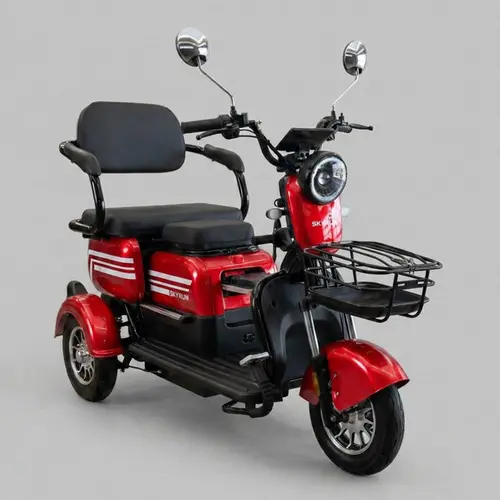 Triciclo Elétrico Skyrun 3 Lugares 1000w Autonomia 40 á 50km - Vermelho