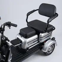 Triciclo Elétrico Skyrun 3 Lugares 1000w Autonomia 40 á 50km - Prata