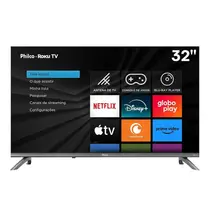 Smart TV 32” Philco DLED HD P32CRB Roku TV HDR 2 HDMI 1 USB