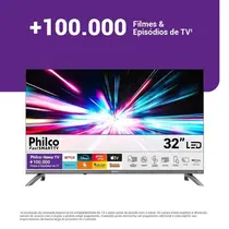 Smart TV 32” Philco DLED HD P32CRB Roku TV HDR 2 HDMI 1 USB