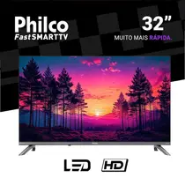 Smart TV 32” Philco DLED HD P32CRB Roku TV HDR 2 HDMI 1 USB