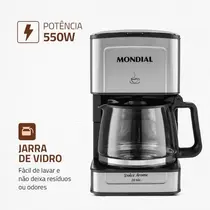Cafeteira Elétrica Mondial C-43-20X-SI 550W Preto/Inox